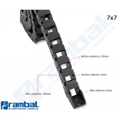 Drag Chain Cadena 7x7mm Flexible Porta Cables CNC