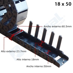 Drag Chain Guia Flexible para Cables CNC
