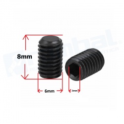 Set 5 Tornillos Opresor Allen M6 x 8mm 
