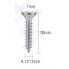Tornillo Cruz Cabeza Avellanada M4 L12mm