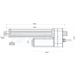 Actuador Lineal 19” Motor Eléctrico.