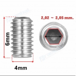 Set 10 Tornillo M4 x 6mm Punta Allen