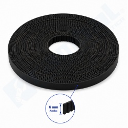 Correa Dentada GT2  6mm 2.5MT Abierta