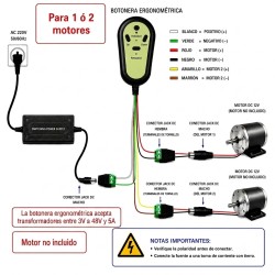 BOTONERA ERGONOMÉTRICA PARA UNO O DOS MOTORES