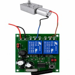 Completo Kit Control Remoto para Motor o Actuador Lineal Módulo RF 2 Relés  + Transformador 12V 5A + Cable Conector Jack