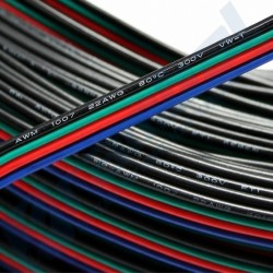 Cable extensión RGB 22 AWG 4 pines 10Mt