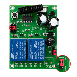 Completo Kit Control Remoto para Motor o Actuador Lineal Módulo RF 2 Relés  + Transformador 12V 5A + Cable Conector Jack