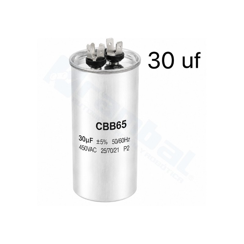 Condensador Arranque CBB65 CBB60 30uf 450V AC, Partida