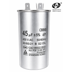 Condensador Arranque CBB65 45uf 450V AC, Partida