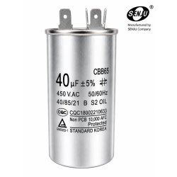 Condensador Arranque CBB65 40uf 450V AC, Partida