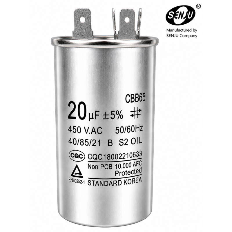 Condensador Arranque CBB65 CBB60 20uf 450V AC, Partida