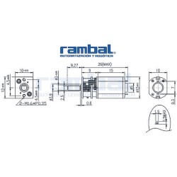 Motor-reductor metalico alto torque y bajo consumo