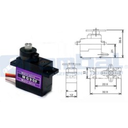 Motor Servo con engranajes metalicos 13,4g micro size