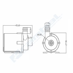 Mini Bomba Sumergible DC 2.5V a 6V