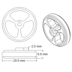 Wheel 32x7mm