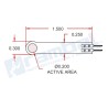 Force-Sensing Resistor: 0.2"
