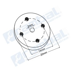 Acople metalico Servomotor
