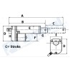 Actuador lineal motor paso a paso 4"