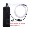 El Wire Neon  Blanco Fosforescente 2mt con Inversor