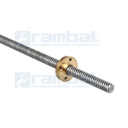 Husillo Tornillo Trapezoidal Cuadrado T8 CNC 1200mm