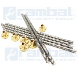 Husillo Tornillo Trapezoidal Cuadrado T8 CNC 1200mm
