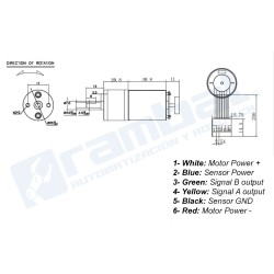 Motor Engranaje Encoder VR4