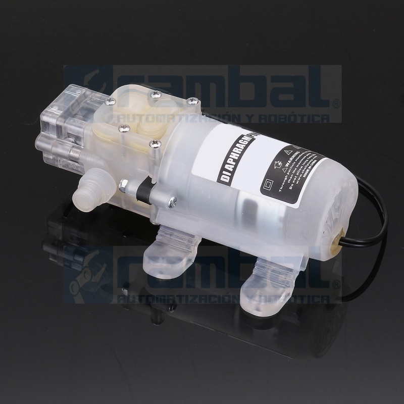 Mini Power - Bomba pequeña de 12 V, 120 W, 8 l/min, de alto flujo, bomba de  agua de diafragma de doble cabeza con junta de cobre (color: carcasa