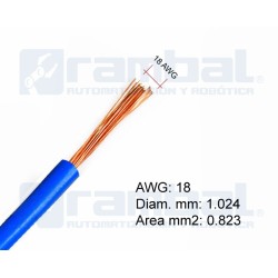 Cable Flexible 18 AWG Negro