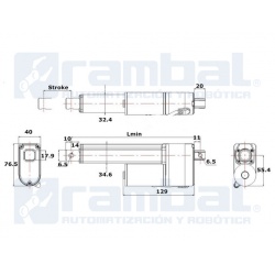 Actuador Lineal Electrico Matusy 8" - 8PZ con Encoder