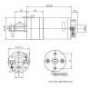 kit motor reductor con encoder 100rpm con soporte