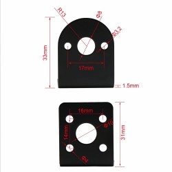 kit motor reductor con encoder 100rpm con soporte
