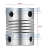 Flex Shaft Acoplamiento 6x8 mm.