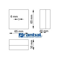 Caja Sobrepuesta 65x65x35mm