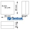 Caja Sobrepuesta 65x65x35mm