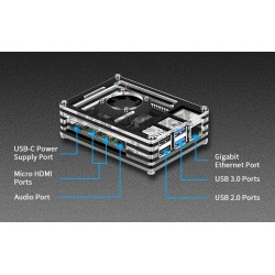 Caja acrilica Raspberry pi4 + FAN