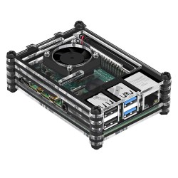 Caja acrilica Raspberry pi4 + FAN
