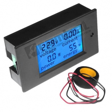 LCD digital con voltímetro y amperímetro (AC)