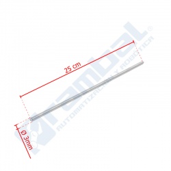 Varilla Roscada M3 Metálica 25cm.