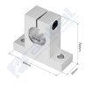 Soporte vertical Eje Guia 30mm.