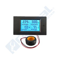 LCD digital con voltímetro y amperímetro (AC)