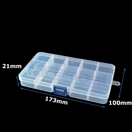 Caja Organizadora Plástica – Plastic Box 15 Grid 173x100x21mm