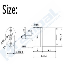 Motor Reductor JGA25-370 12V 100RPM