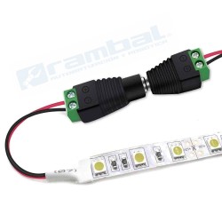 Adaptador DC Macho-Hembra 5,5x2,1mm con tornillos