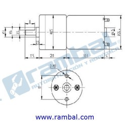 Motor DC Engranaje Alto Torque 3-24Vdc-108RPM