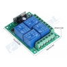 Kit de Reles Inalámbricos con Control Remoto RF 433Mhz 4 Canales