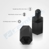 Kit de espaciadores hexagonales de M-F negro