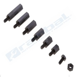 Kit de espaciadores hexagonales de M-F negro