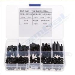 Kit de espaciadores hexagonales de M-F negro
