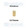 Set Espaciadores Hexagonales Pilar M3.