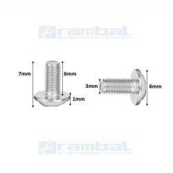 Set 20 Tornillos con Tuerca M3x6mm acero inoxidable